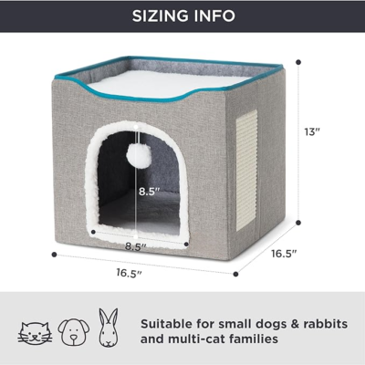 Cat Beds for Indoor Cats - Large Cat Cave for Pet Cat House